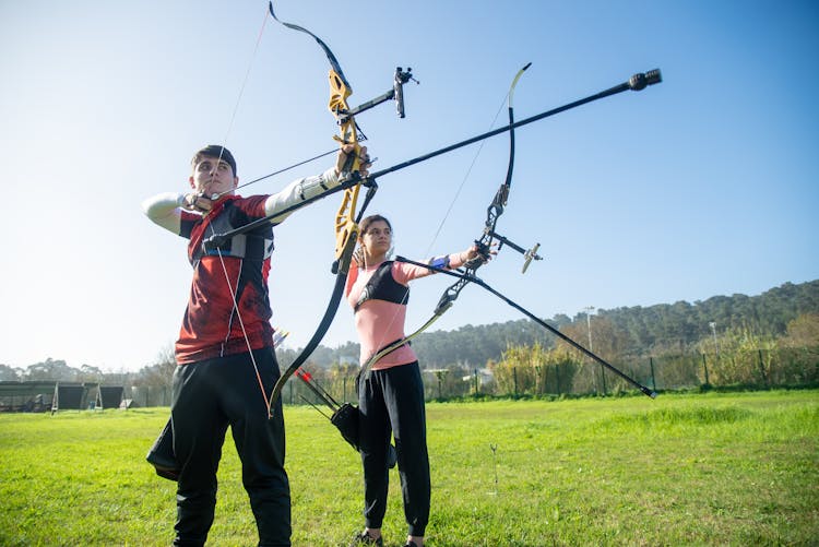 Archers Aiming At A Target 