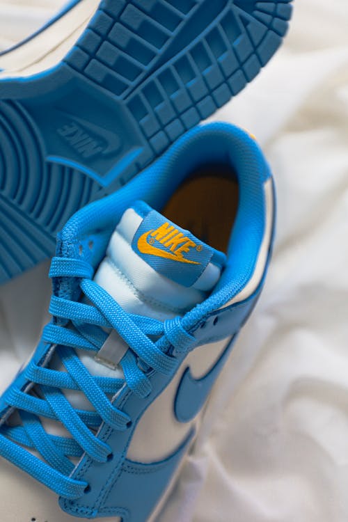 Close-up Photo of Blue Nike Sneakers
