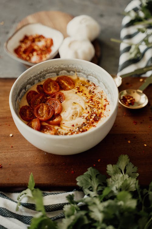 Free Hummus in Close Up Photography Stock Photo