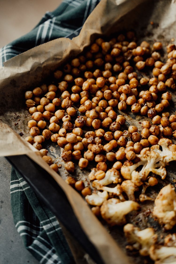 Close Up Photo Of Baked Chickpeas