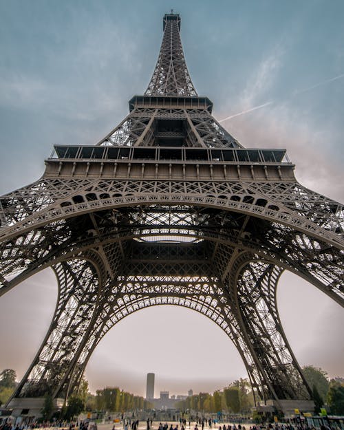 Low Angle Shot of the Eiffel Tower