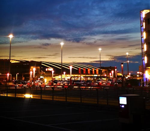 Free stock photo of airport, city lights, dusk Stock Photo