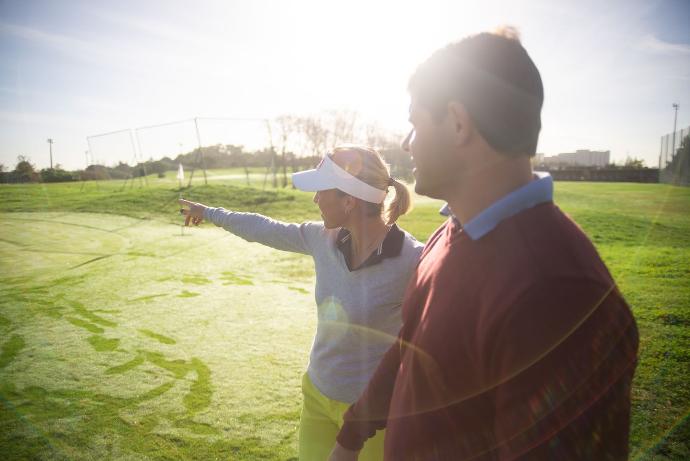 Golf coaching session