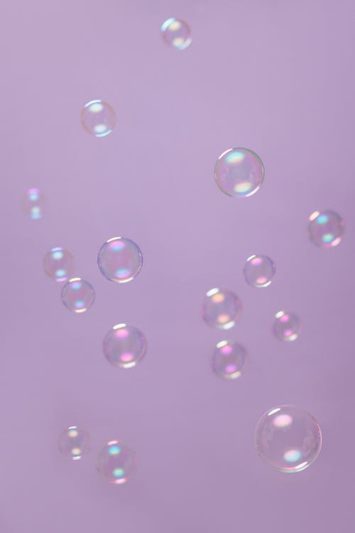 Bubbles on Purple Background