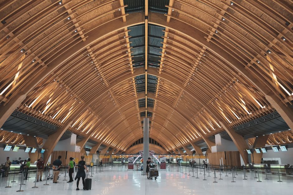 Interior of Jeddah King Abdulaziz International Airport in Saudi Arabia