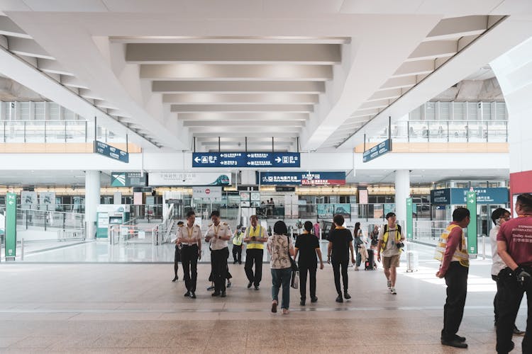 People At Airport Terminal