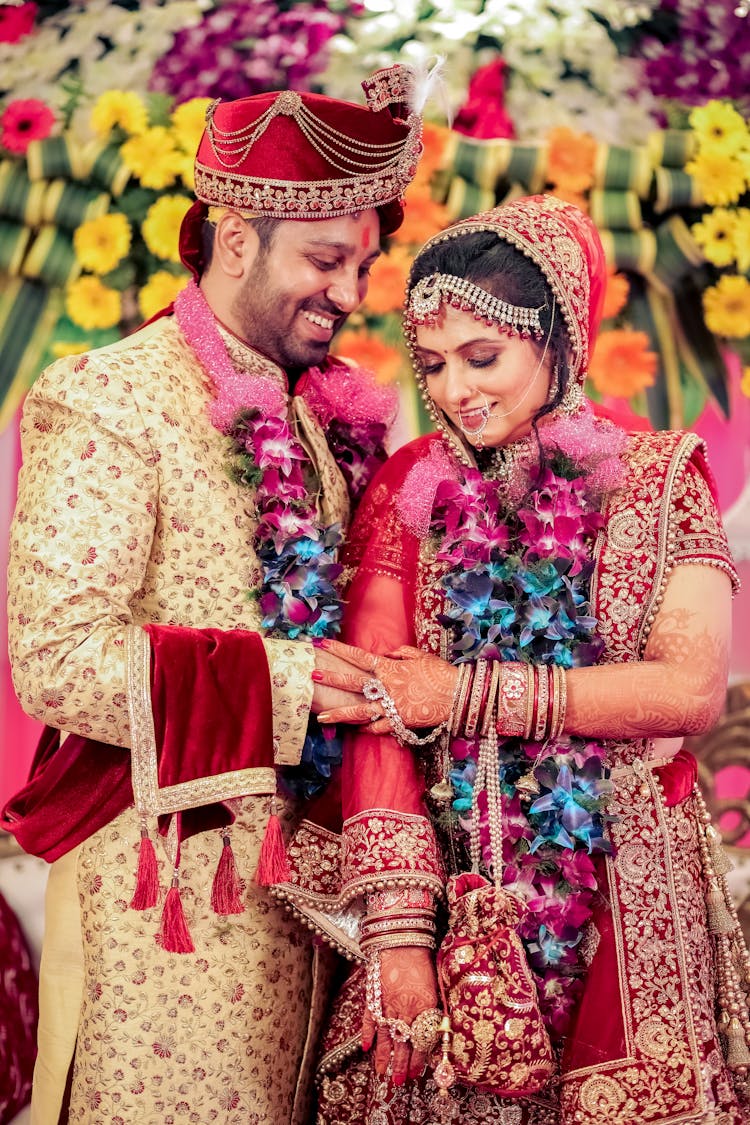 Indian Couple In Traditional Clothing