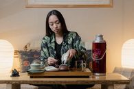 Woman Making Tea on Tea Ceremony