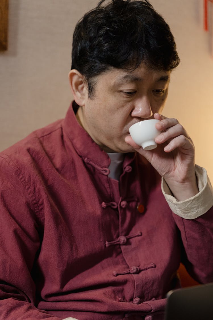 A Man Drinking Tea 