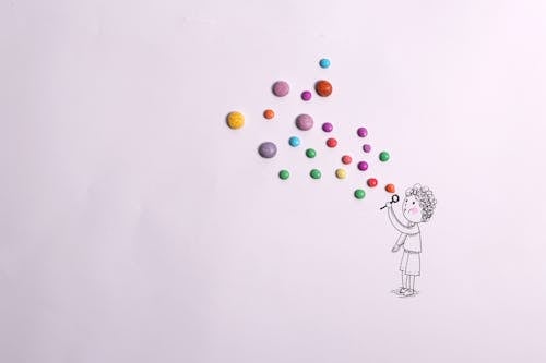 Foto profissional grátis de bolhas, cheio de cor, criatividade