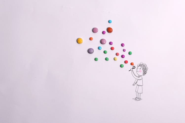 Cute Illustration With Bubbles