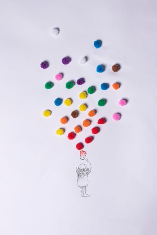 A Simple Drawing with Colorful Dots