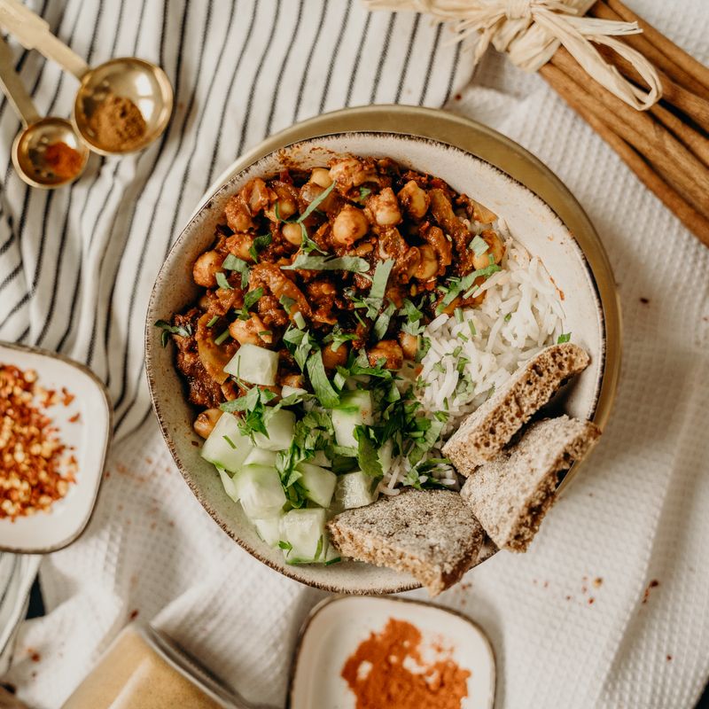 Greek Beef and Cinnamon Chili with Orzo