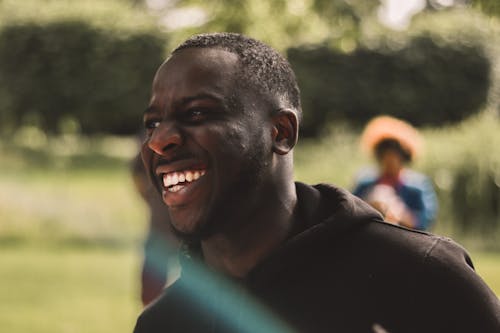 Portrait of a Happy Laughing Man