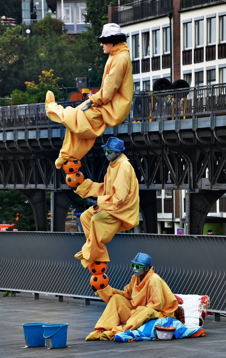 Street Artists Performing On The Street