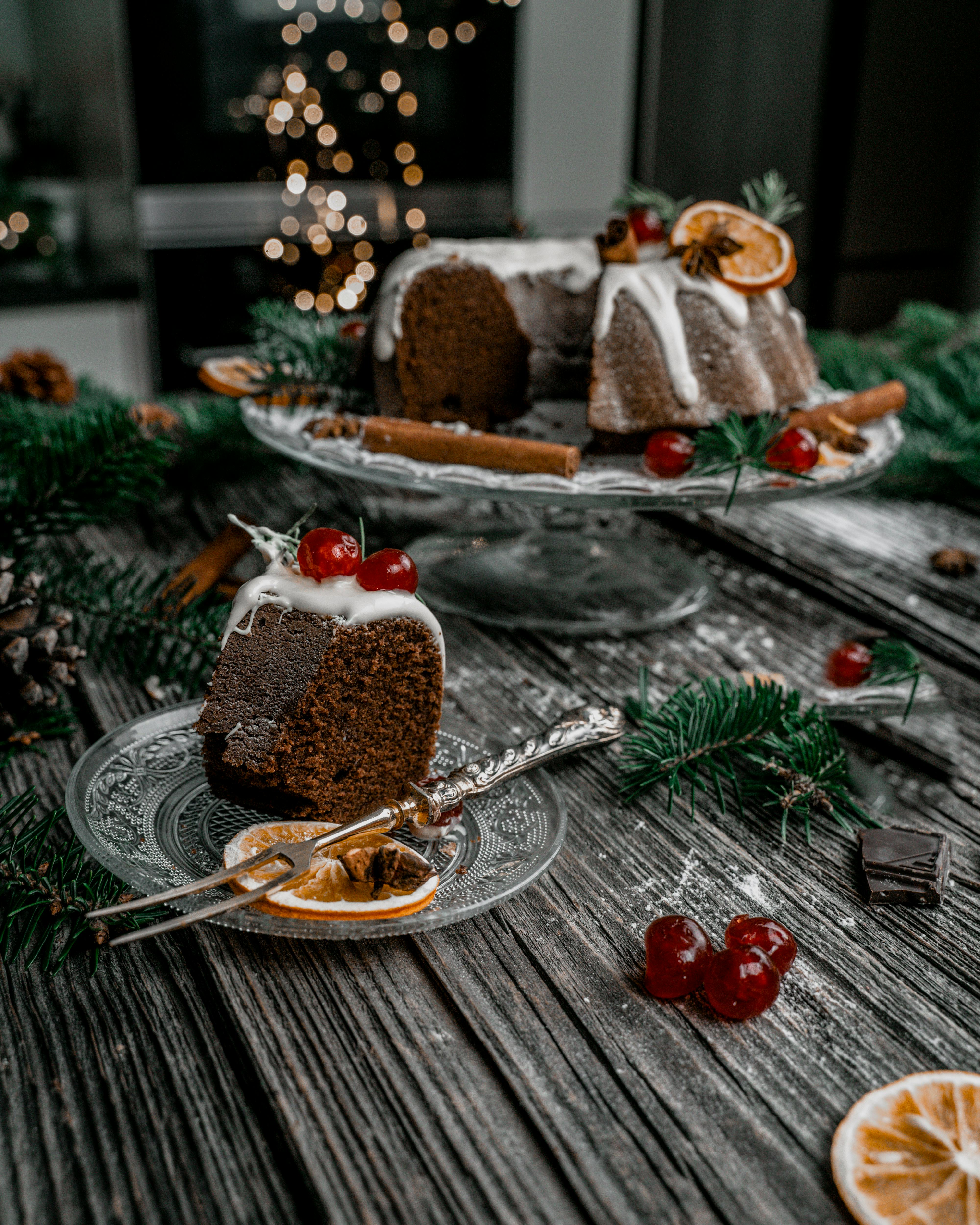 Delicious chocolate cake with holiday decor, perfect for festive celebrations in Zagreb.