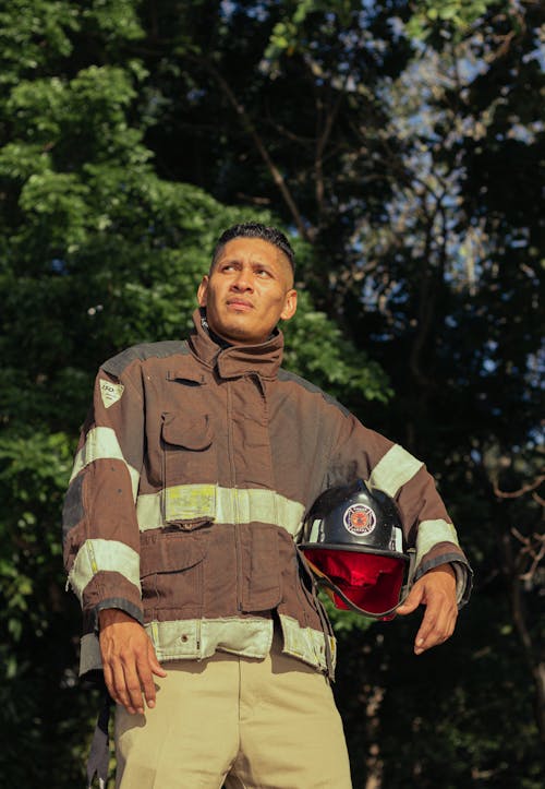 Man in a Fireman Uniform 