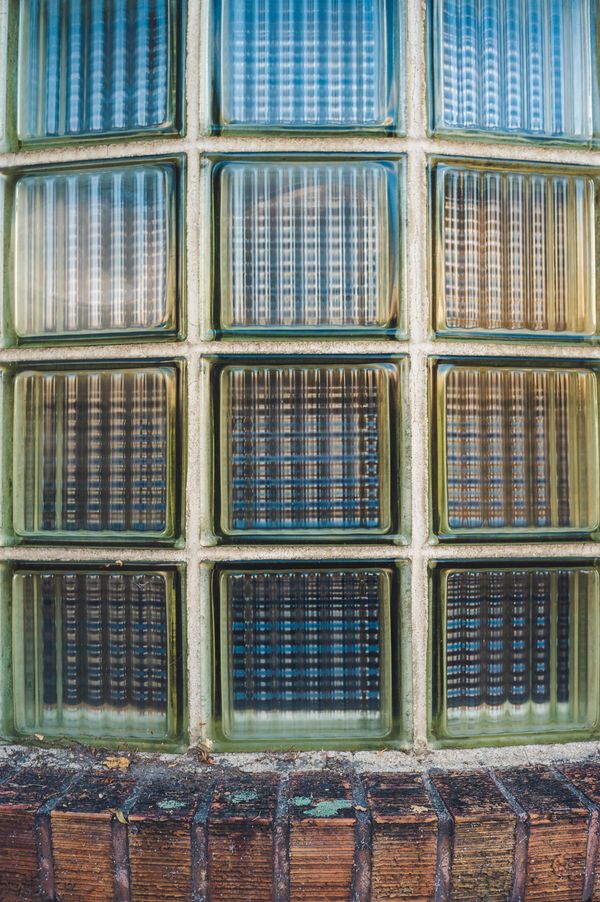 Glass block wall