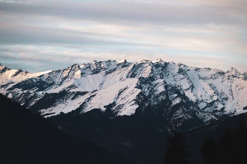 Free Stunning view of the snow-covered mountains in the Indian Himalayas. Stock Photo