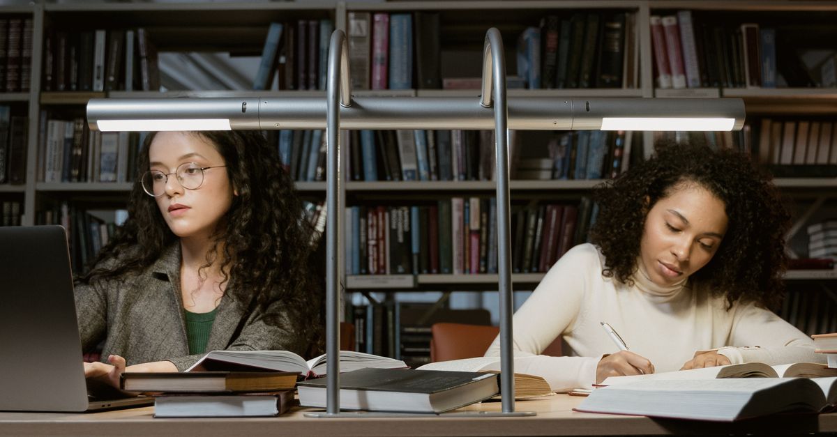 Women Researching in the Library · Free Stock Photo