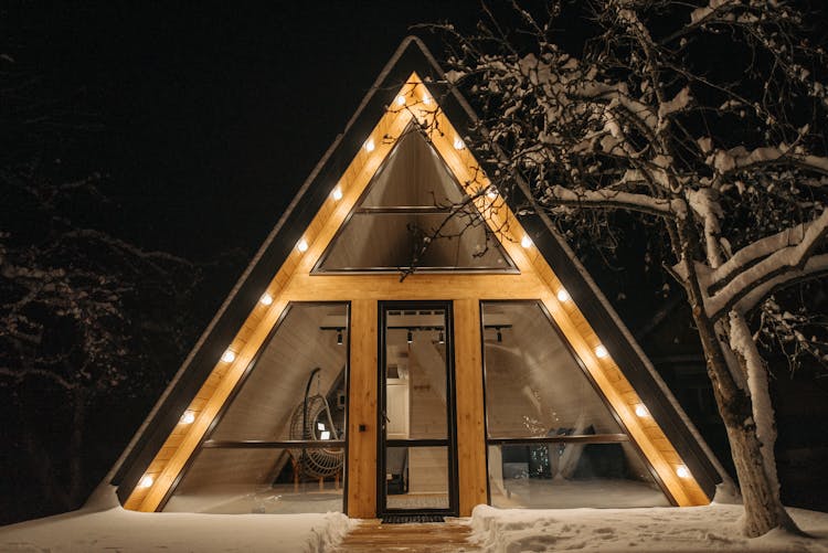 Triangular House Beside A Tree