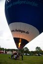Blue and Red Hot Air Balloon