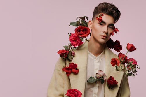 Man  With Red Roses