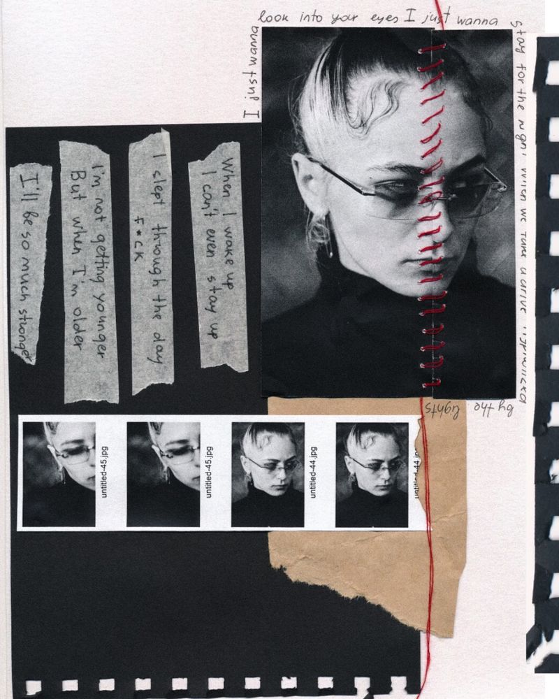 Artistic collage panel