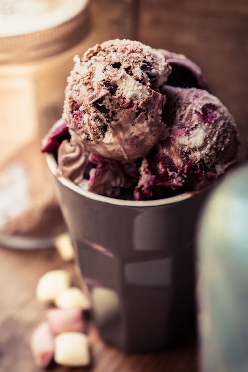 A Close-Up Shot of Ice Cream in a Cup