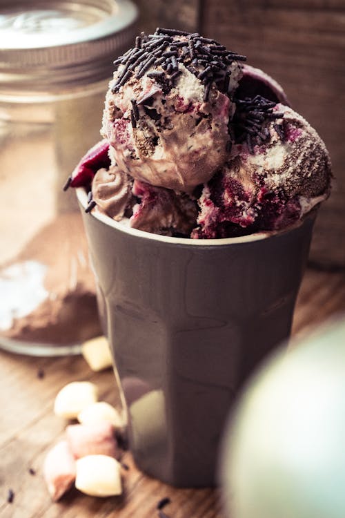 A Close-Up Shot of Ice Cream in a Cup