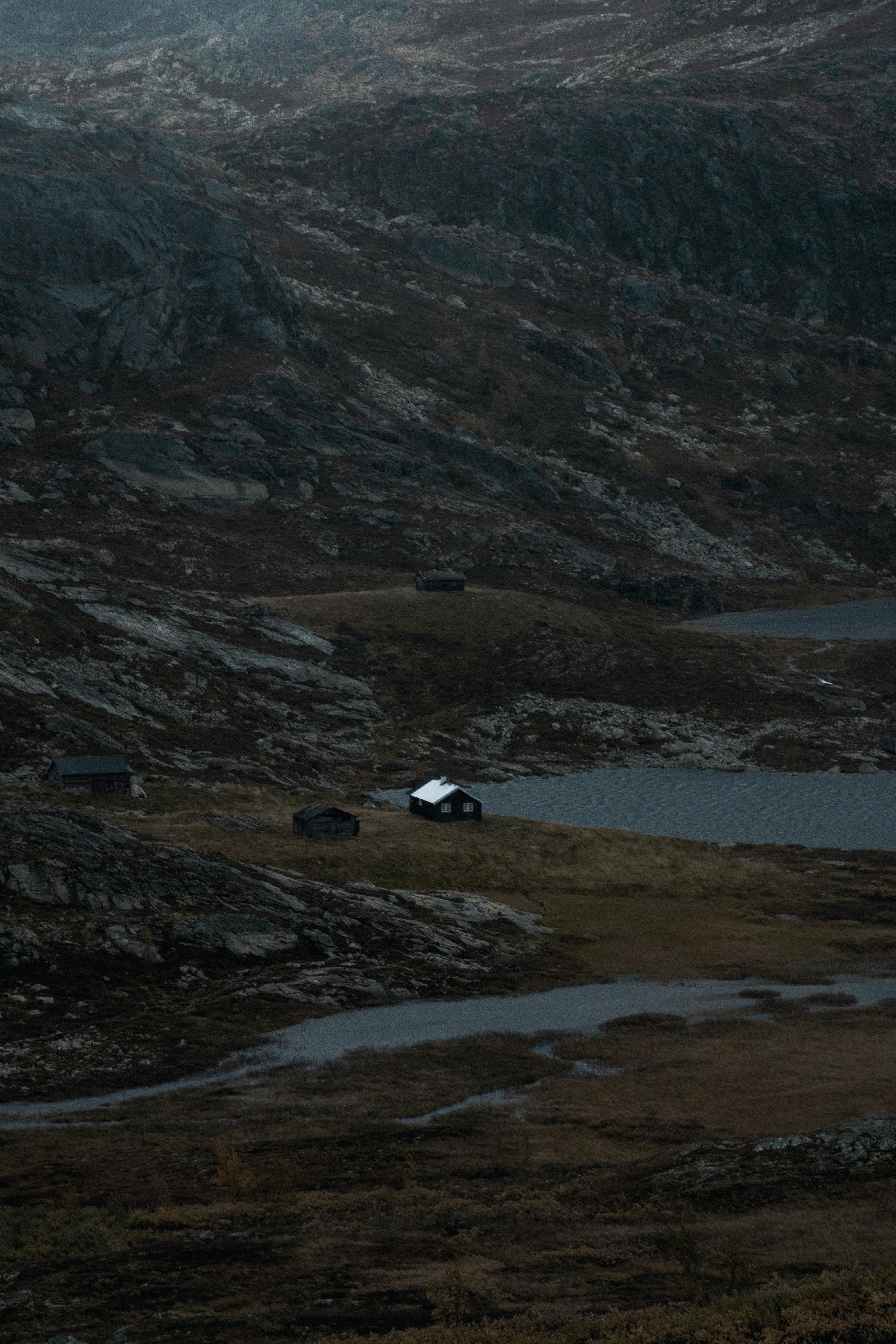 a house near the mountain