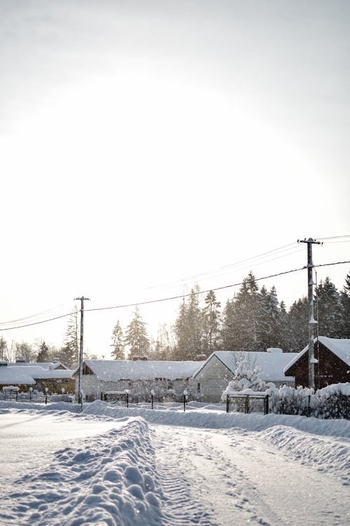 冬季, 垂直拍攝, 房子 的 免費圖庫相片