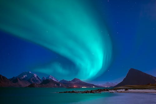 Free Breathtaking Beauty of Aurora Borealis Stock Photo