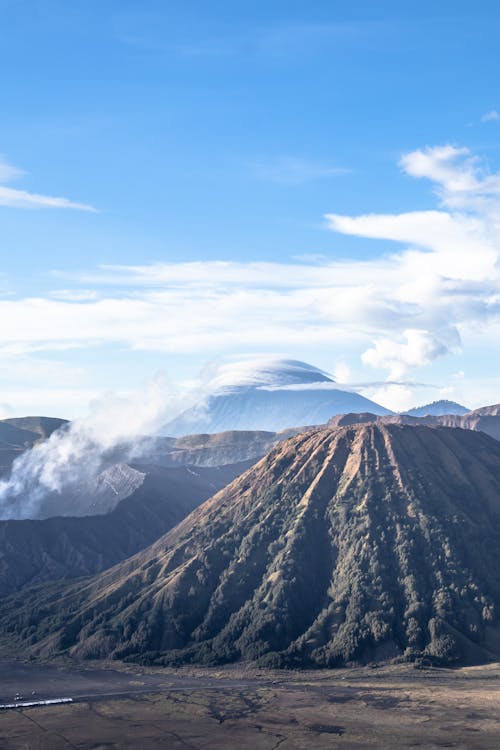 Free Clouds over Volcano Stock Photo