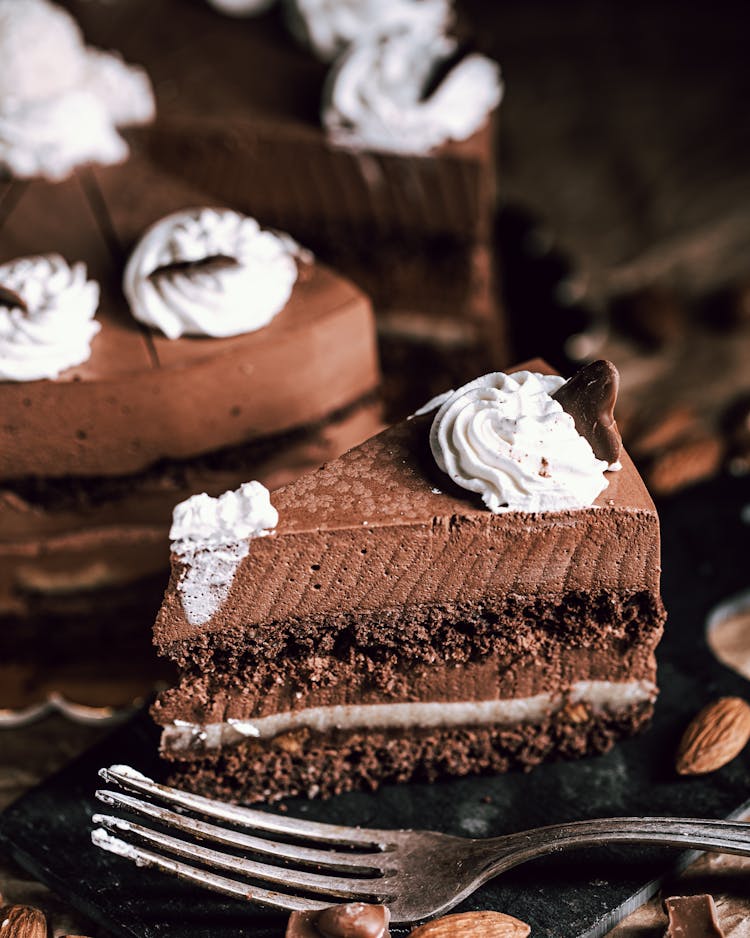 Fork And Chocolate Cake