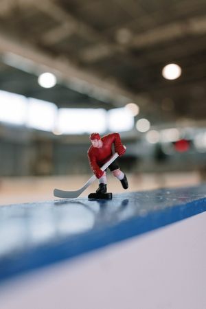 Ice hockey players competing on a professional rink during a game