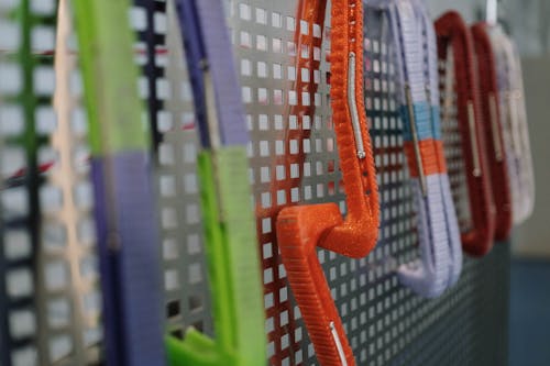 Selective Focus of Colorful Hangers 