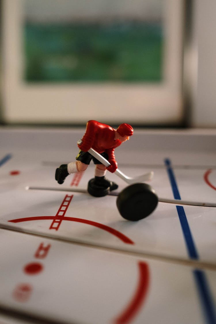 A Figurine On A Table Hockey