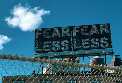 A Billboard under a Blue Sky