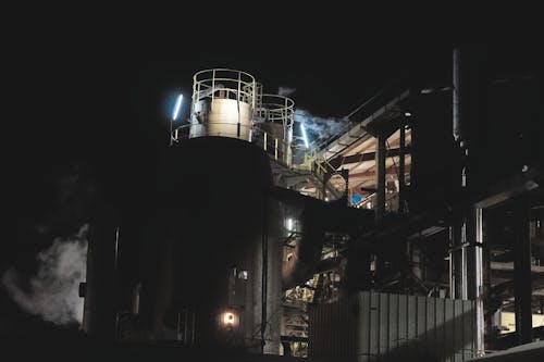 Free stock photo of factory, heavy industry, nighttime