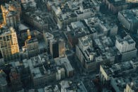 Drone Shot of City Buildings