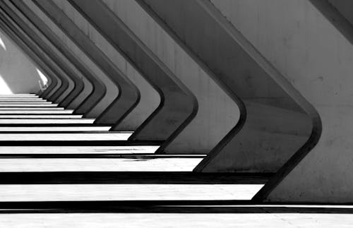 Foto d'estoc gratuïta de abstracte, arquitectura, blanc i negre