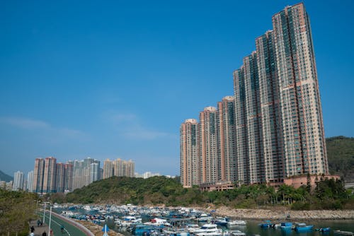 Ingyenes stockfotó csónakok, épületek, Hong Kong témában