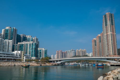 Free Building Near a River Stock Photo