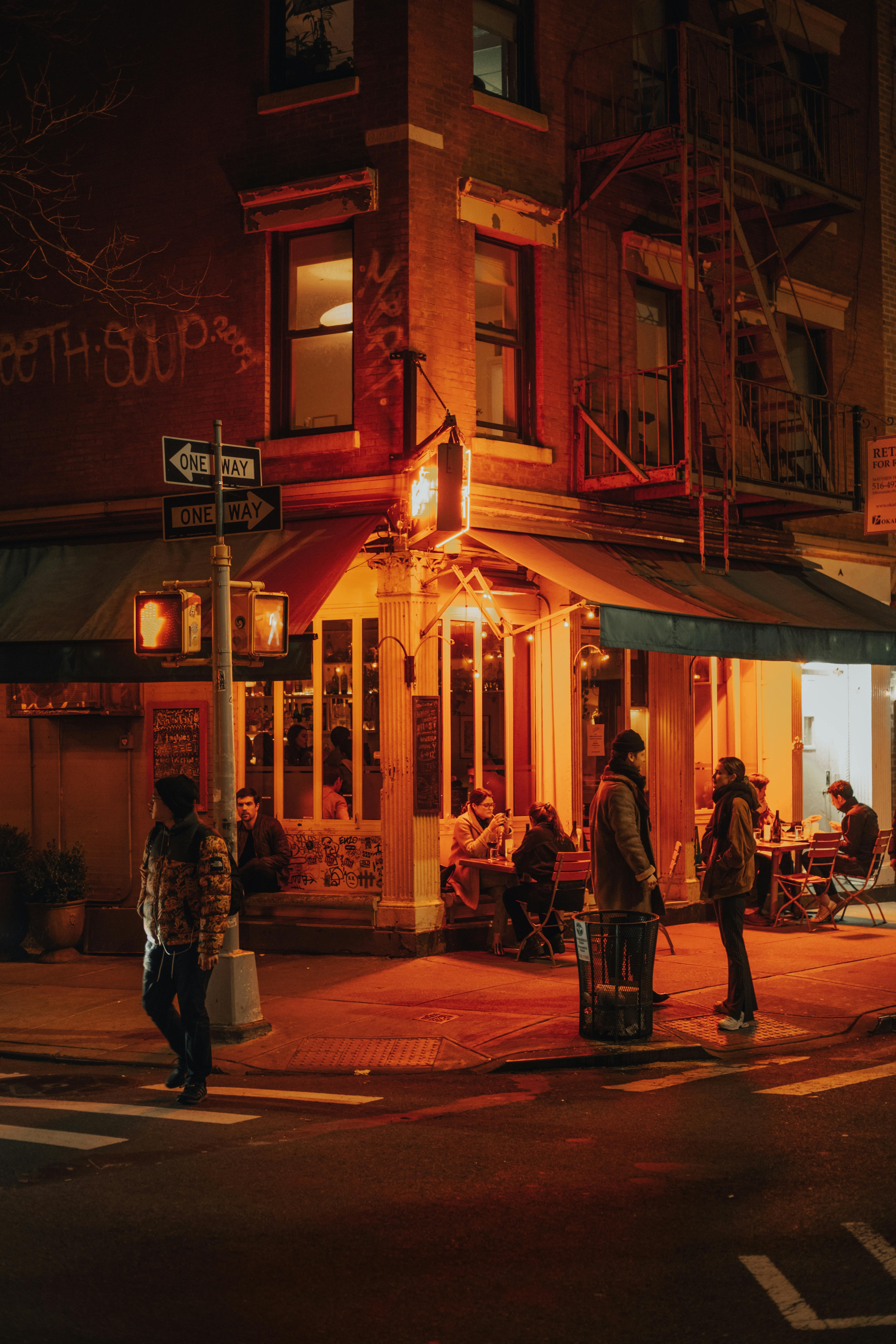 People Walking on Street during Night Time · Free Stock Photo