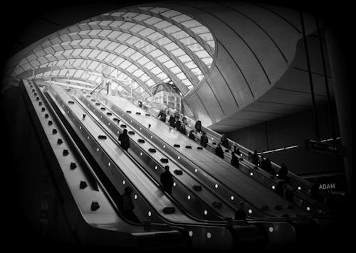 Escalator in a Subway Station