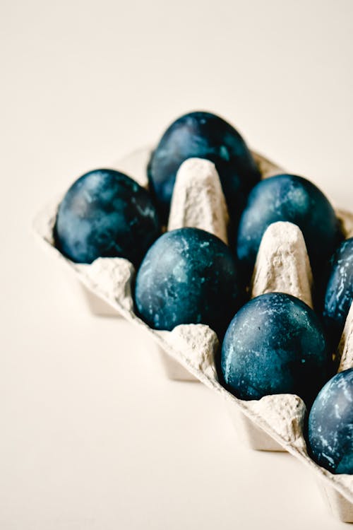 Dyed Eggs on a Tray