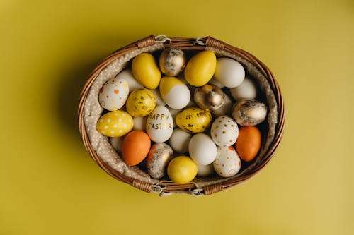 노란 표면, 노란색 배경, 달걀의 무료 스톡 사진