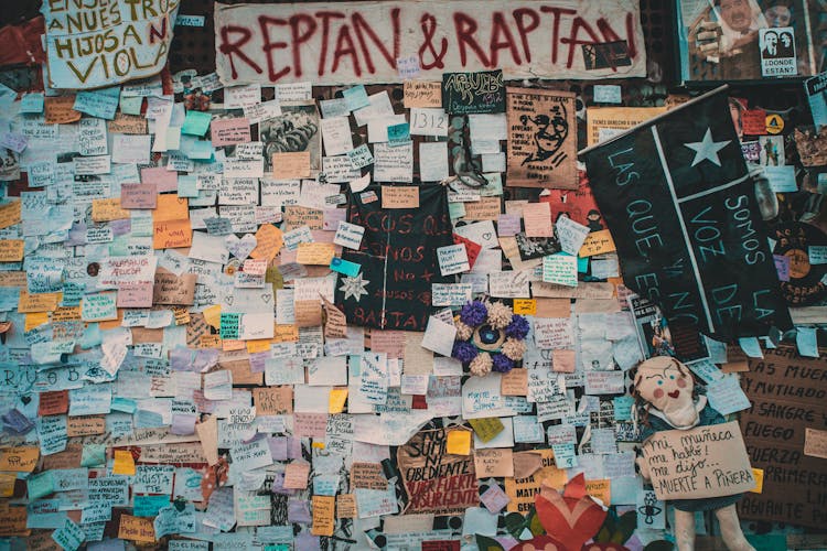 Colorful Memo Card Stickers On The Wall 