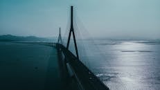 Suspension Bridge at Dusk